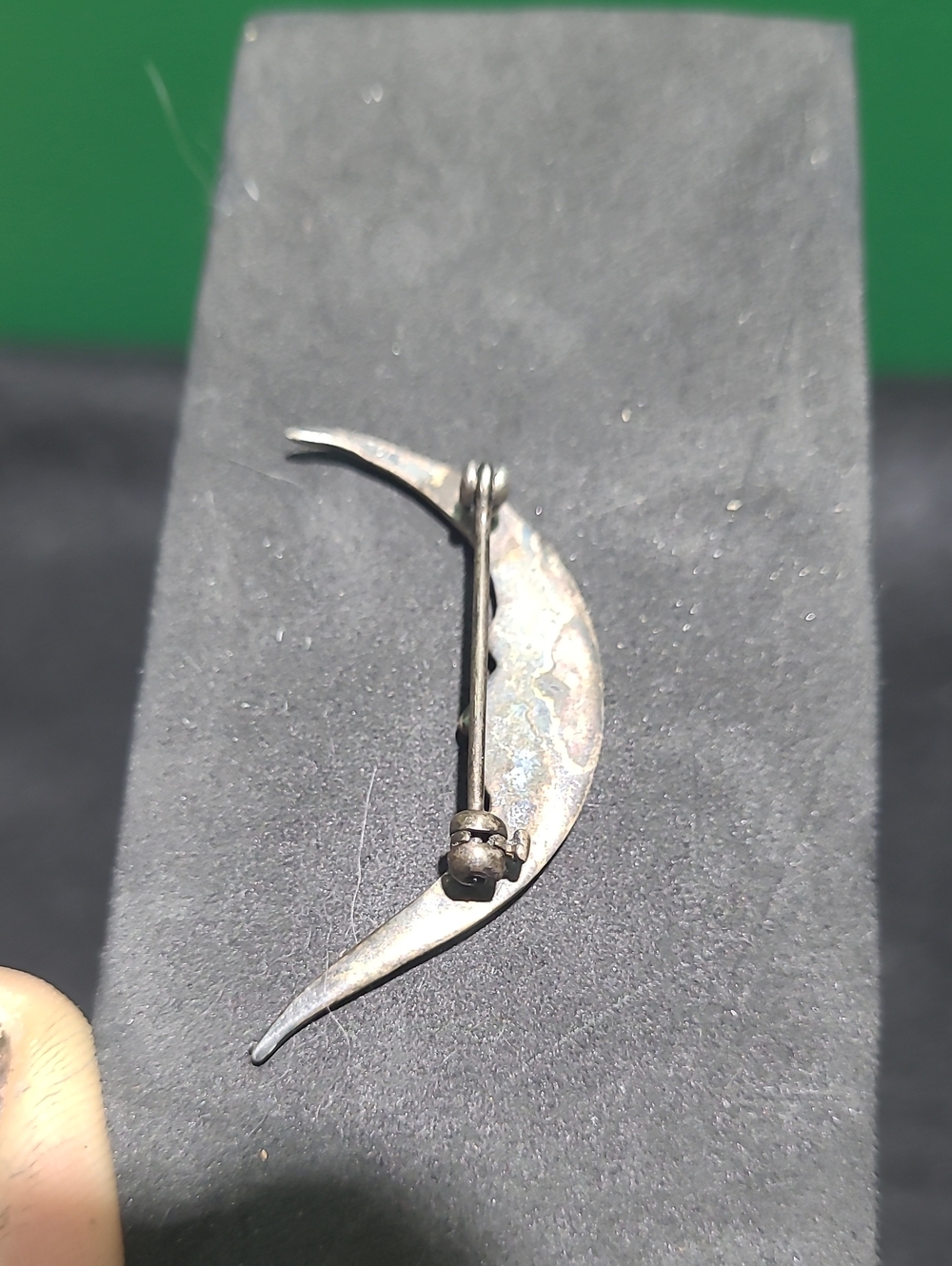 Sterling Silver Celestial Man in the Moon Pin Brooch - Picture 4 of 7